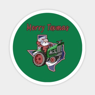 Merry Texmas - Santa Sleigh Magnet